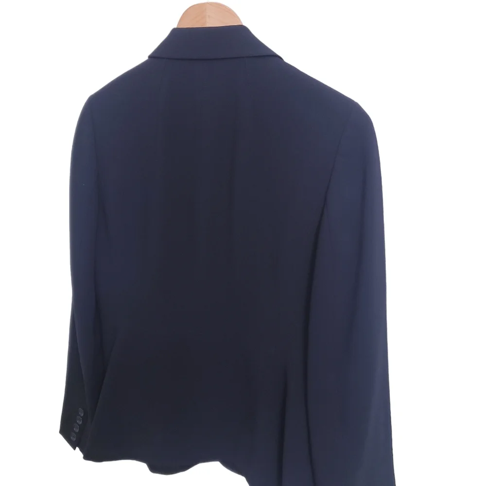 Ann Taylor Classic Black Double Button Lined Blazer Jacket, Size 8